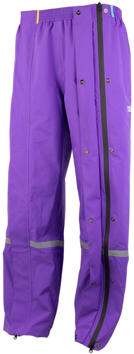 Paarse regenbroek met volledige rits van Hello Rain XL