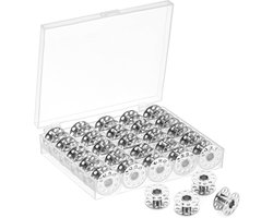 25 stuks naai-accessoires, naaimachine-accessoires, spoelen, naaimachine, geschikt voor spoelnaaimachines. (metaal)