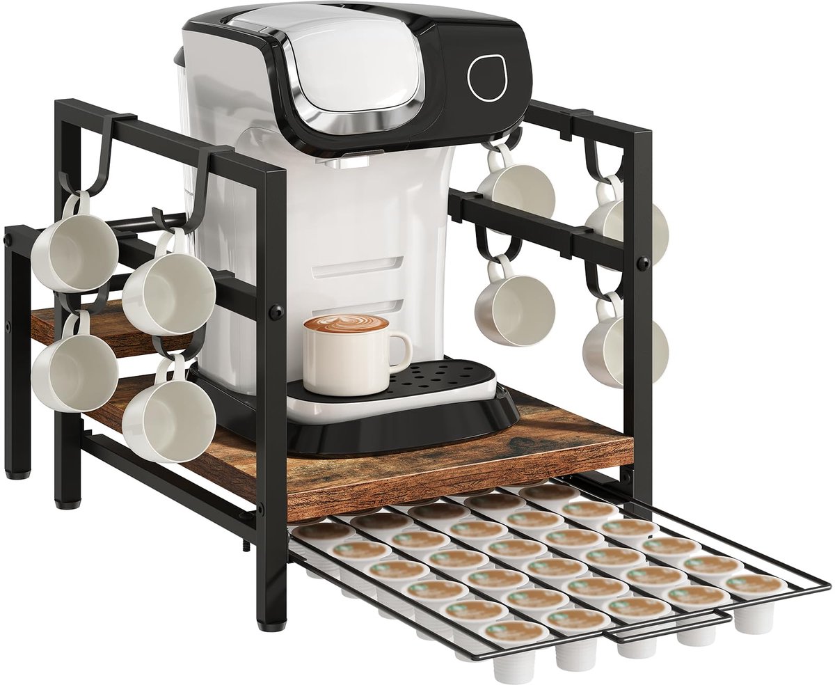 Ibenzoa® Stijlvolle en Functionele Capsulehouder met Opslag voor 35 Koffiecapsules