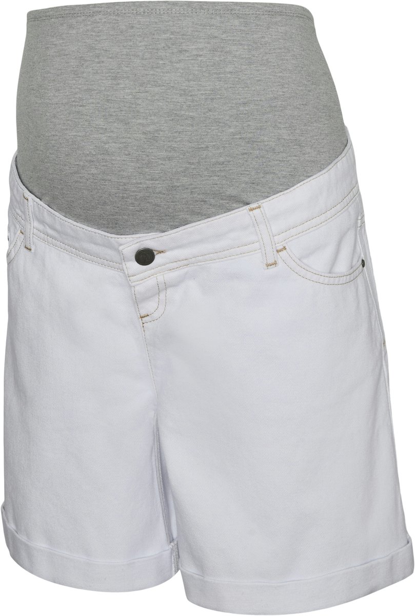 Mama Licious Denim shorts Regular fit Mid waist Omvouwbare zomen Short met 5 zakken