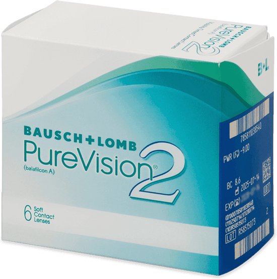 -11,00 - PureVision®2 - 6 pack - Lentilles mensuelles - Lentilles de contact