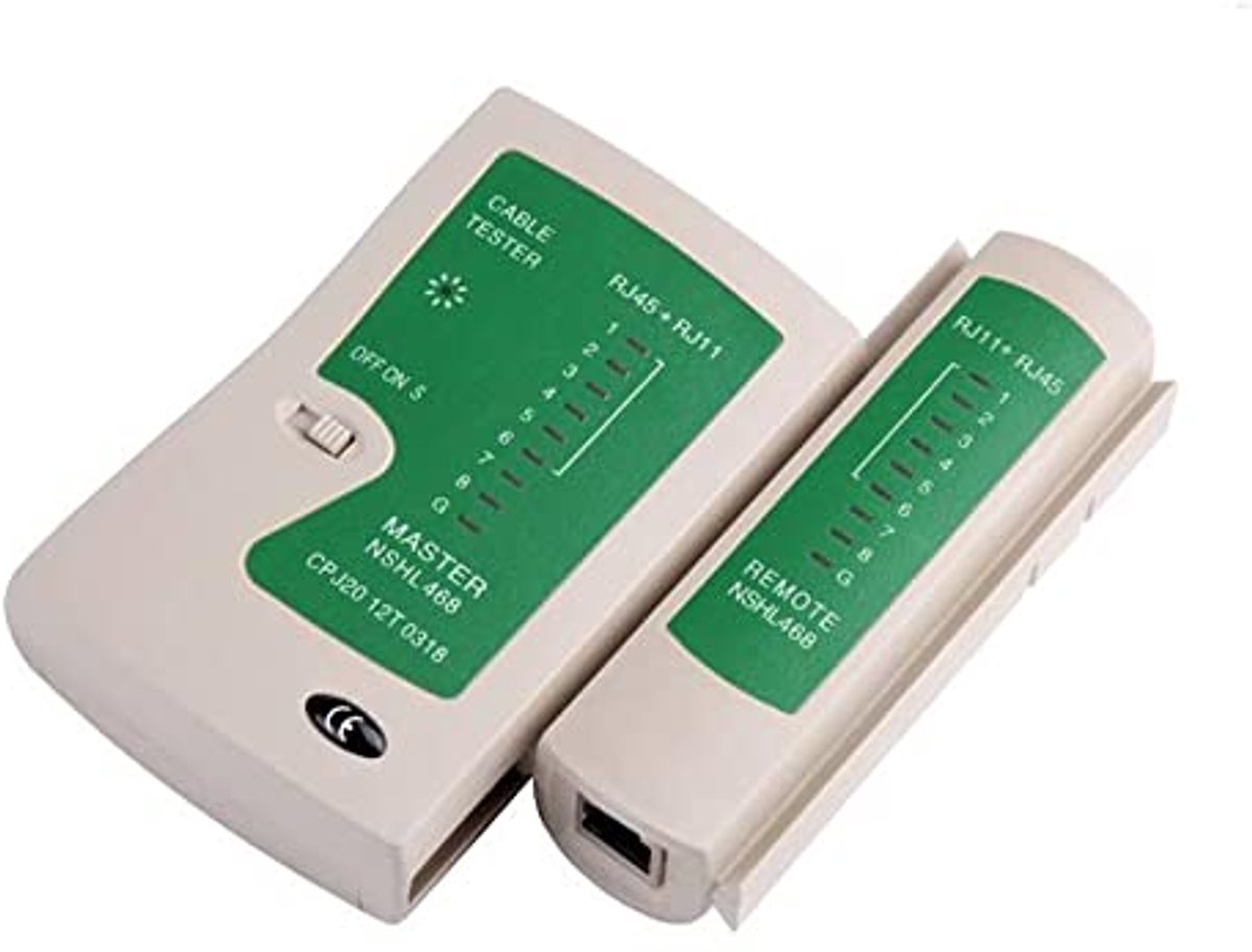 2-in-1 Ethernet Tester voor RJ45 en RJ11 Kabels - Professionele Netwerktester