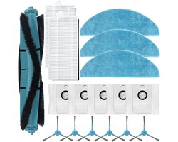 Vervangende onderdelen - geschikt voor Cecotec Conga 8290 Immortal - 7490 Immortal - Accessoireset voor Robotstofzuiger - Stofzuiger Onderdelen - stofzuigeronderdelen - stofzuigerzakken - vacuum cleaner - 17 stuks