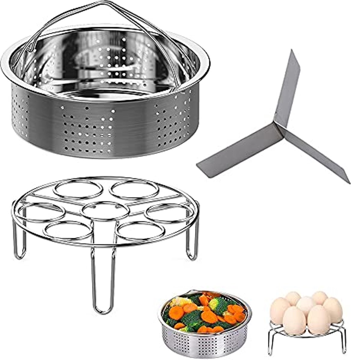 Stoomrek Set voor Snelkookpannen - 3-delige Accessoires voor Stomen en Koken