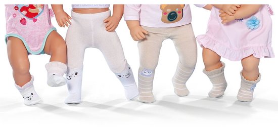 BABY Born – Lot De Collants Et Chaussettes – Combinaisons De Couleurs Assorties – Pour Poupées 43 Cm
