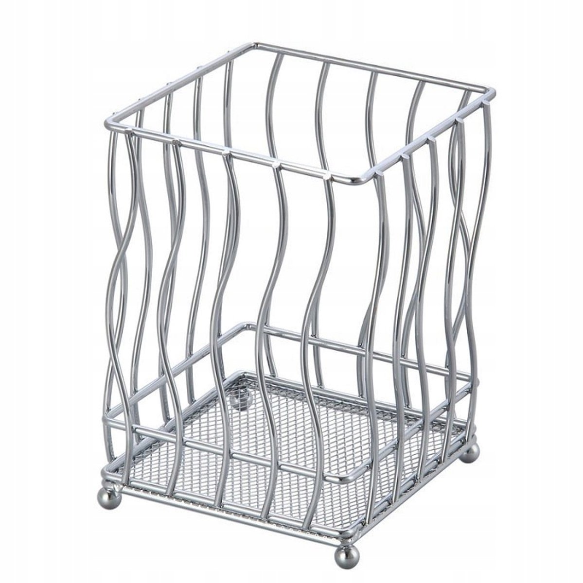 Tadar Bestekhouder Vierkant 11x15.5 cm - Chroom Zilver