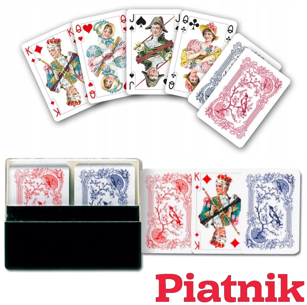 Piatnik Minipasjans Speelkaarten - 2x55 Kaarten, Compact Formaat
