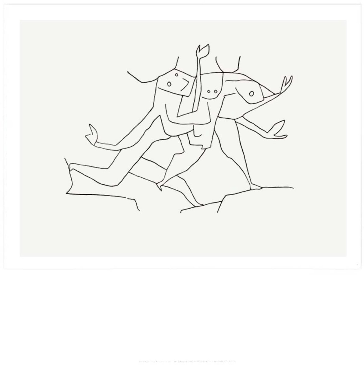PGM Kunstdruk Paul Klee - Animaux en Fuite 60x50cm Divers