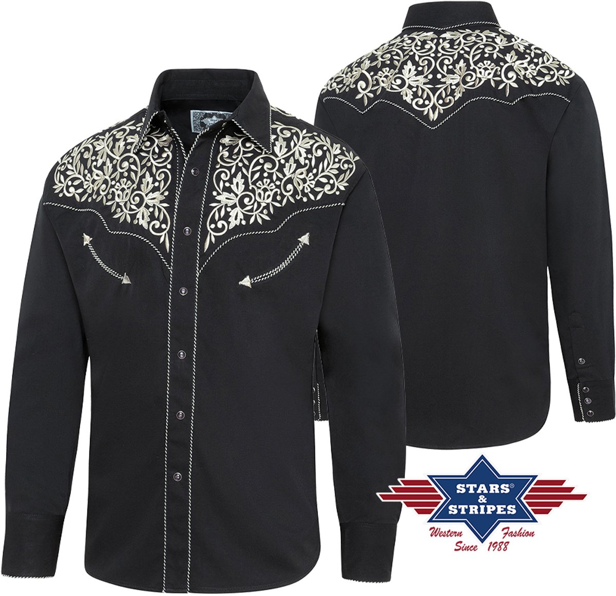 Heren Western Blouse HENRY Stars&Stripes maat L