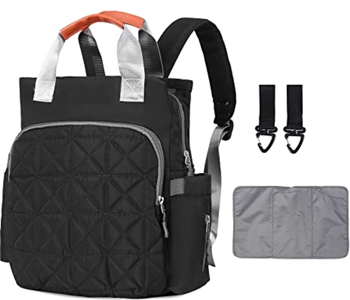 Multifunctionele Babyluierrugzak met Aankleedkussen en Kinderwagenhaak - Waterdichte Luiertas voor Mama en Papa