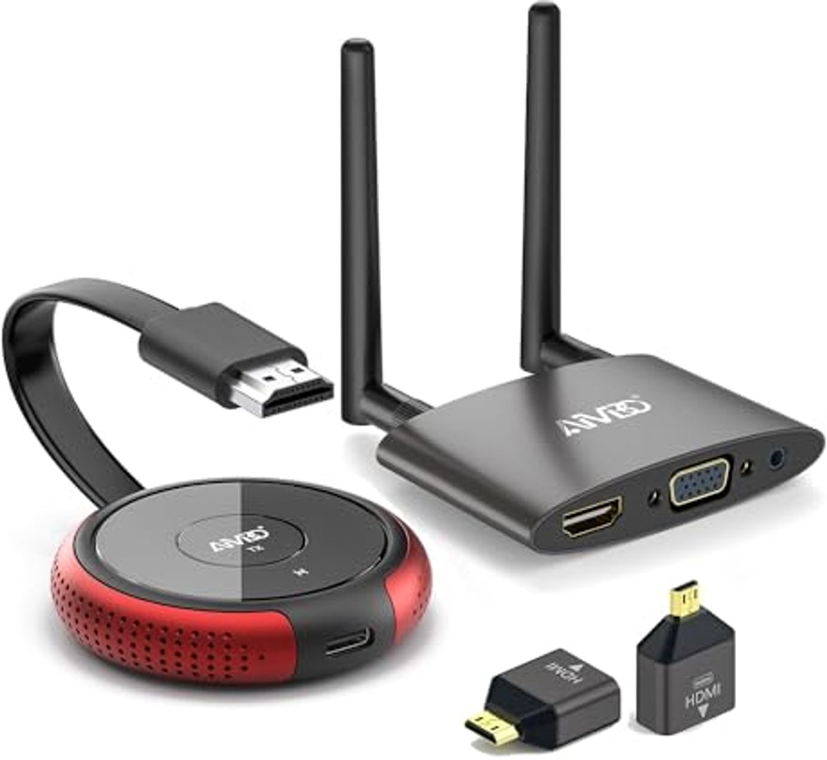 Draadloze HDMI Zender en Ontvanger - 4K Dual Screen Kit voor Monitor en Projector - 50M Bereik voor Streaming