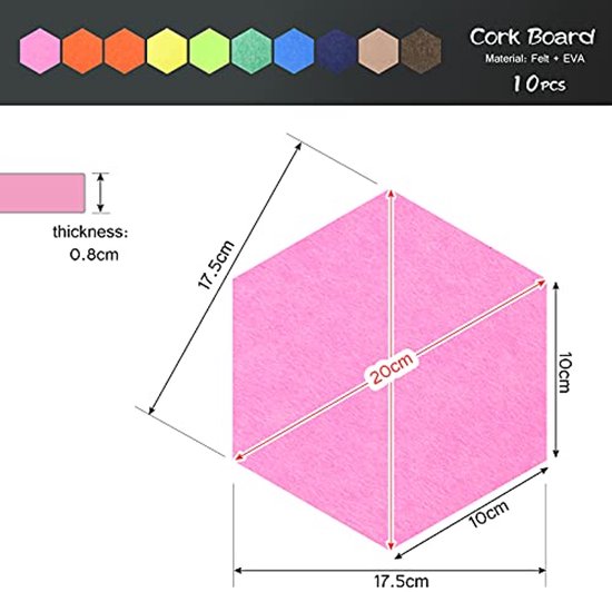 Gekleurde kurkwand 635x940mm - geniet van kleuren en formaten Gekleurde kurkwand 635x940mm - geniet van kleuren en formaten
