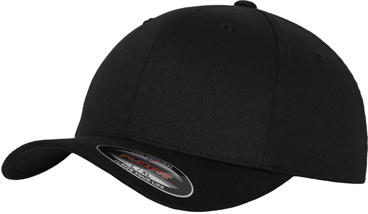 Flexfit Wooly Combed Junior Pet Zwart Man