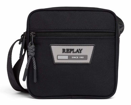 Sac Bandoulière REPLAY Crossbody Black - Noir, Ajustable, Poche Cartes