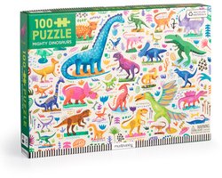 MUDPUPPY Puzzel - Machtige Dinos - 58X40Cm - 100 Stukjes - 5 Jaar