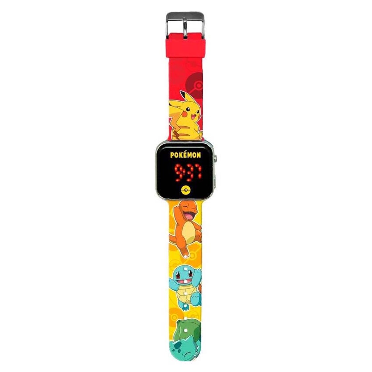 Pokemon digitaal LED Horloge - Pikachu, Charmander, Squirtell - Accutime