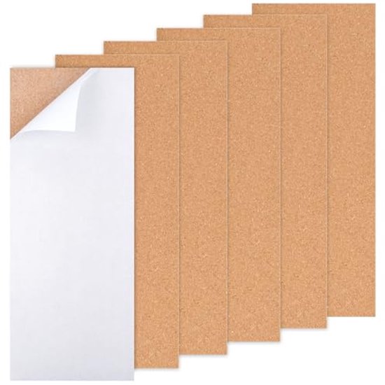 Set van 15 vierkante kurkborden, notitiebriefbord, kurktegels voor slaapkamers thuiskantoor, zelfklevende doe-het-zelf berichtenzichtbordset met drukpennen voor foto's, tekeningen