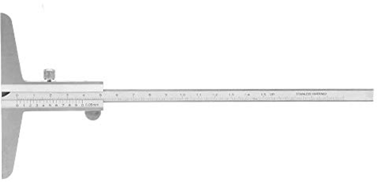 Vernier Dieptemeter 0-150 mm - Roestvrijstalen Precisie Meetinstrument voor Machineprocessen