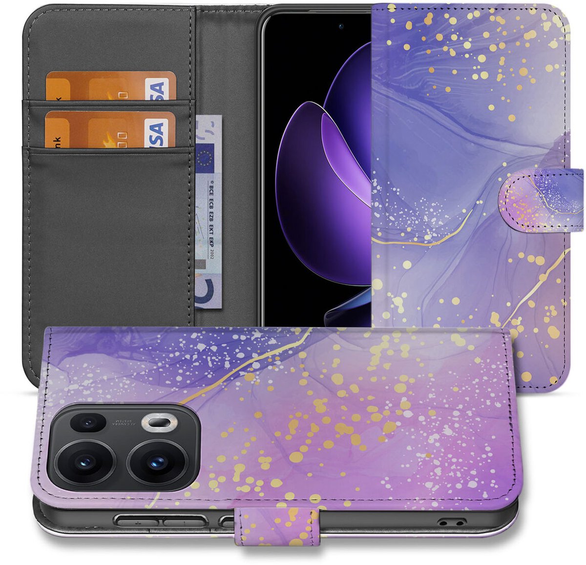 Hoesje voor OPPO Reno 13 Pro Watercolor Paars
