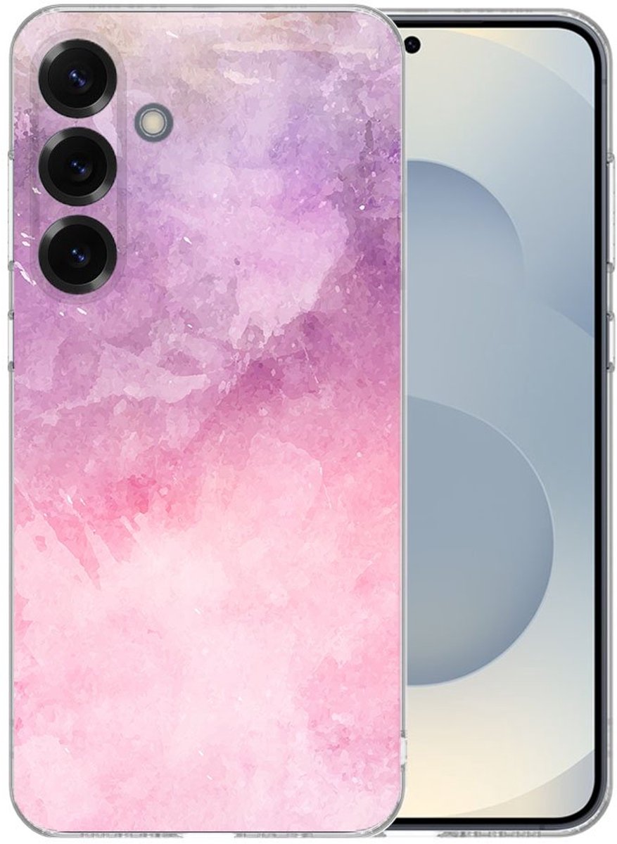 TPU Hoesje Samsung Galaxy S25 Plus - Pink Purple Paint Backcover