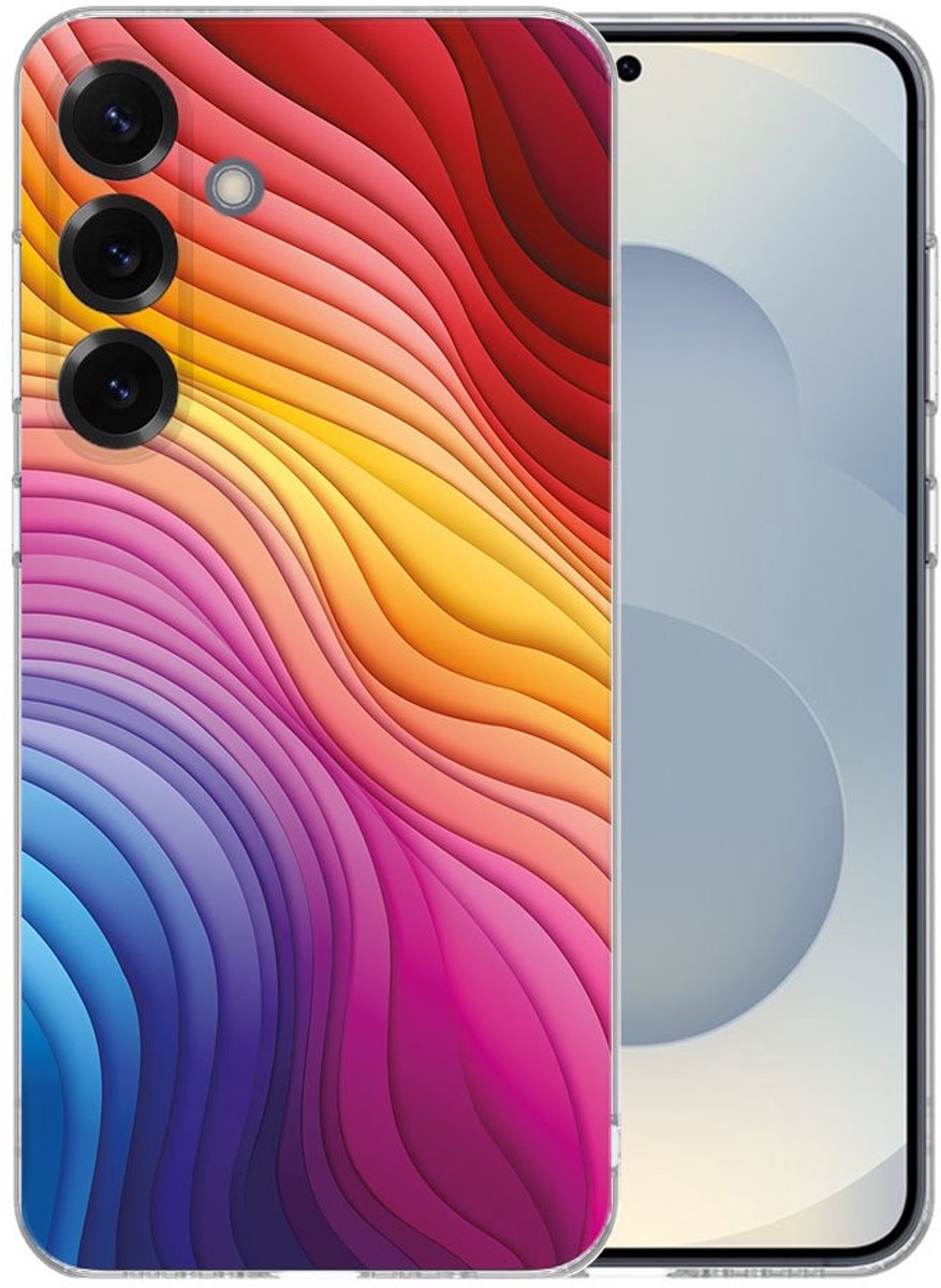 TPU Hoesje Samsung Galaxy S25 Plus - Regenboog Backcover