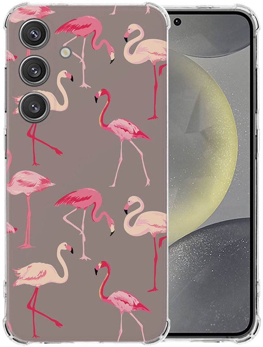 Samsung Galaxy S25 Hoesje - Flamingo TPU Antishock