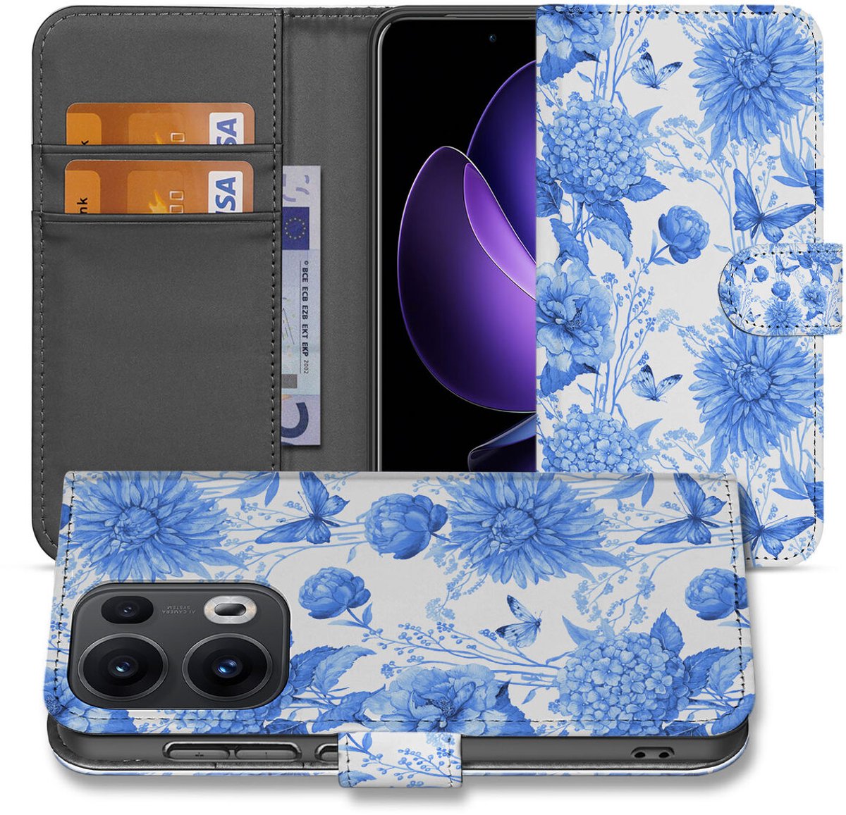 Hoesje voor OPPO Reno 13 Pro Flowers Blue