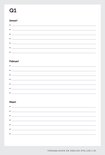 Pagina gericht op het eerste kwartaal, met ruimte om te schrijven per maand.