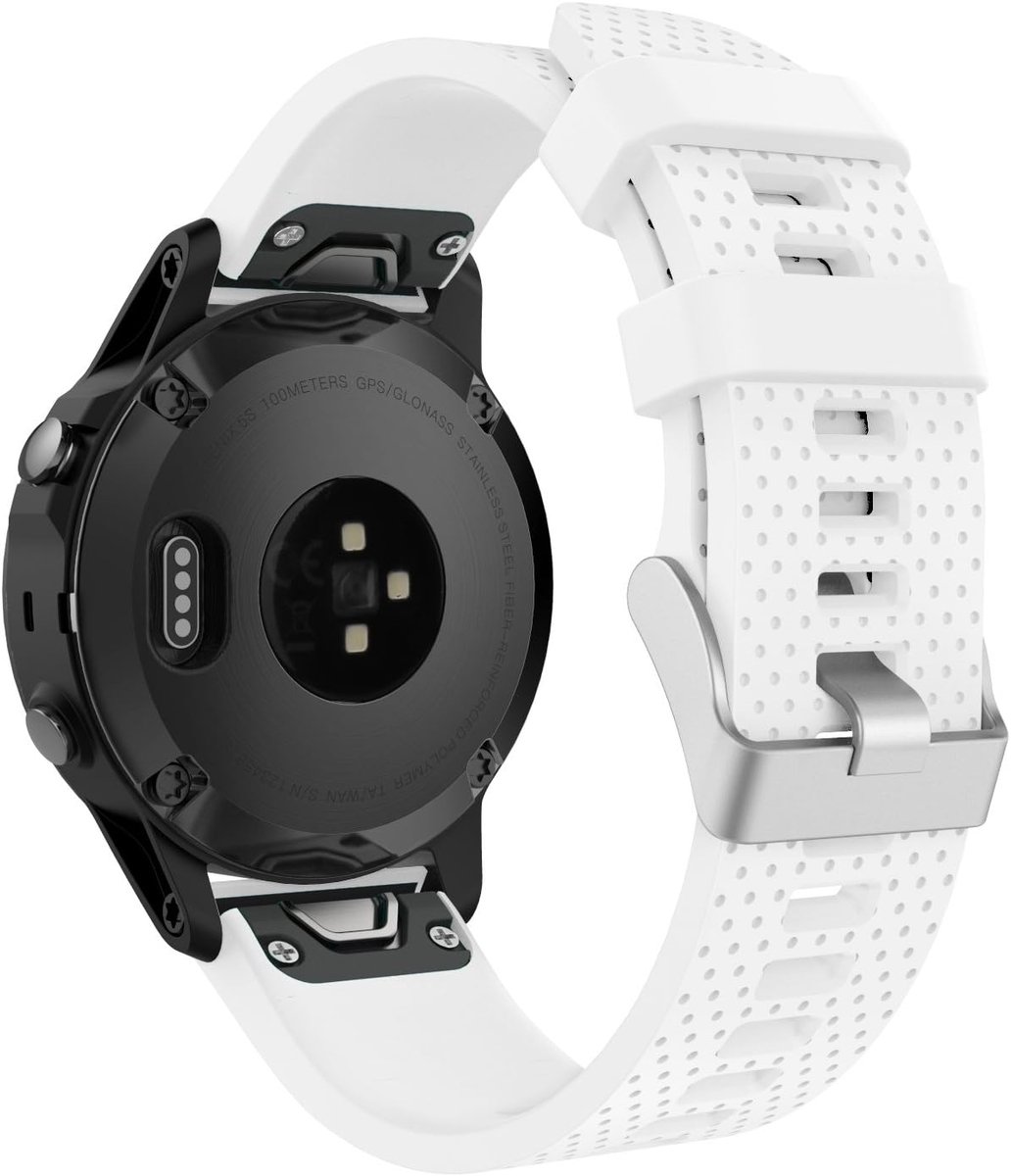 Compatibele Armband voor Garmin Fenix 7S/7S Pro/Fenix 6S/6S Pro/Fenix 5S/5S Plus/Instinct 2S/Epix Pro Gen 2 42 mm - 20 mm Quick Fit Siliconen Sportarmband - Reservearmband voor Horloges