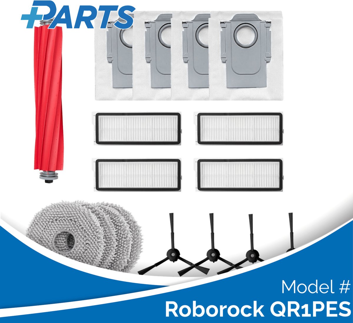 Roborock QR1PES Onderhoudsset (Plus.Parts® alternatief voor 8.02.0297)