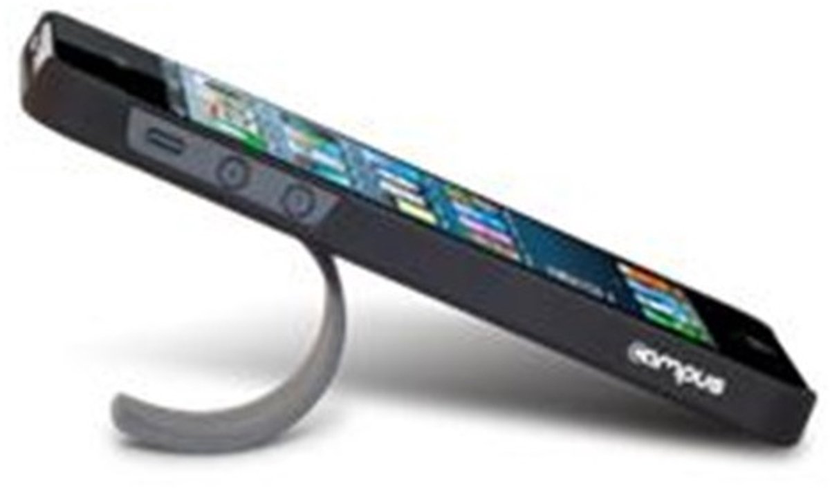 § $ CAMPUS "FlipShield" Wit Hoes & Tribune / Blauwe Clip voor iPhone 5 + Film