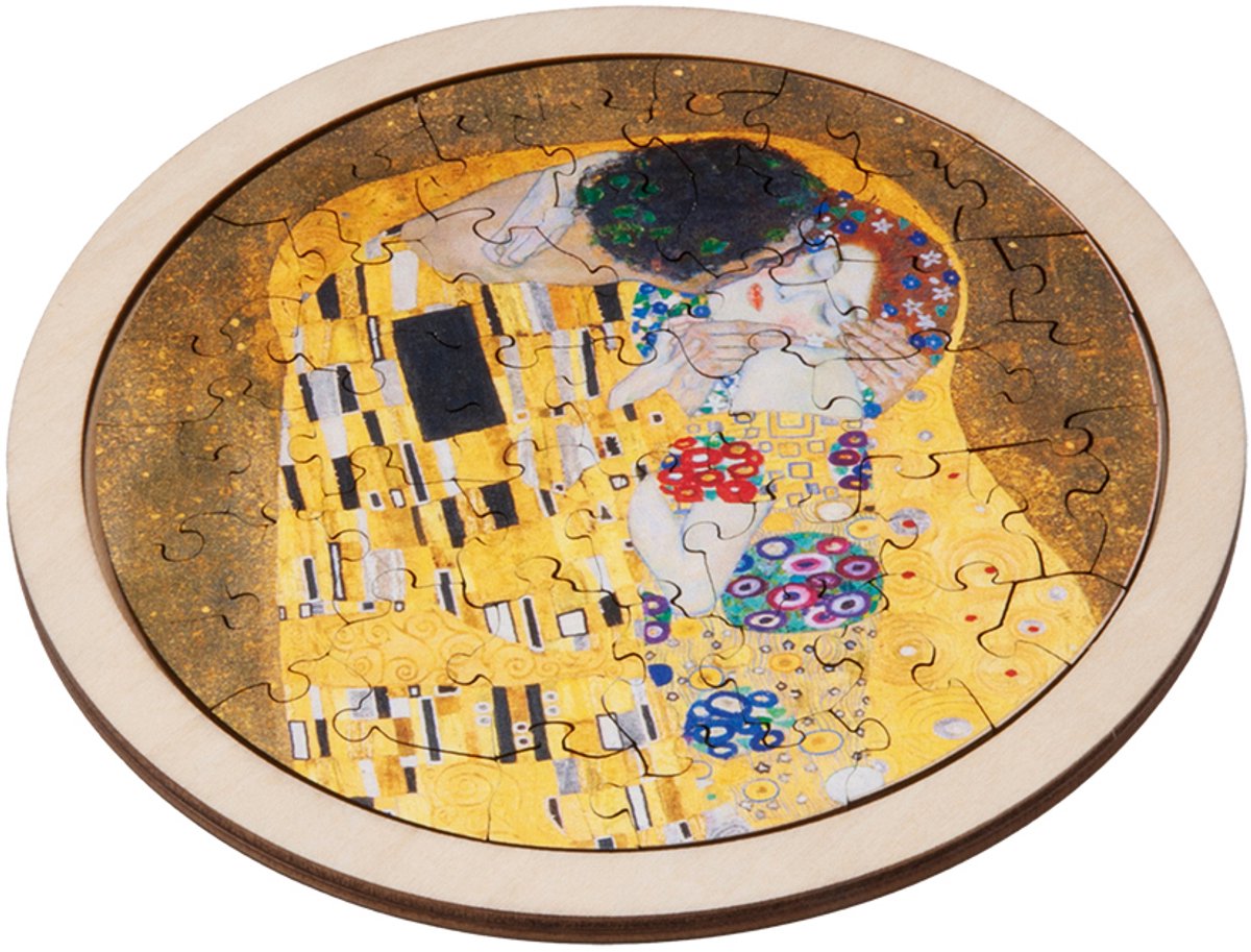 Fridolin puzzel Klimt De Kus - kunst puzzel voor kinderen en volwassenen.