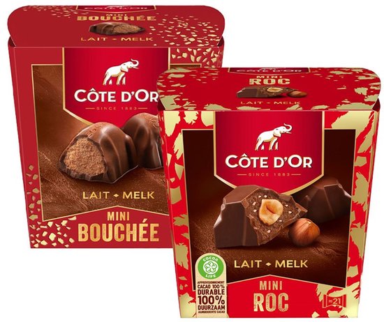 Côte d'Or Sélection kerstpakket - Mini Bouchée & Mini Roc - 383g | bol