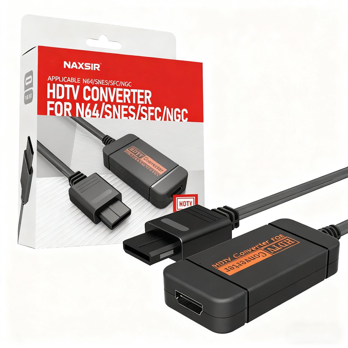 NAXSIR HDMI Converter Ultra Duidelijk - Video Omzetkabel Compatibel met SNES, SFC, N64