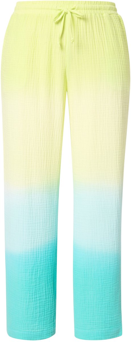 Angel of Style - Dames - Broek rechte pijpen mousseline kleurverloop - Smaragd - Maat 52