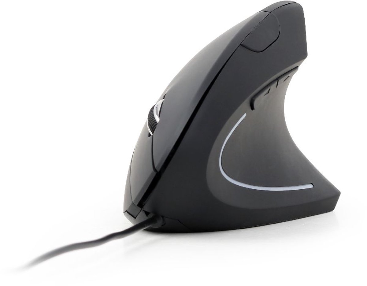 Ergonomic 6-button optical mouse black