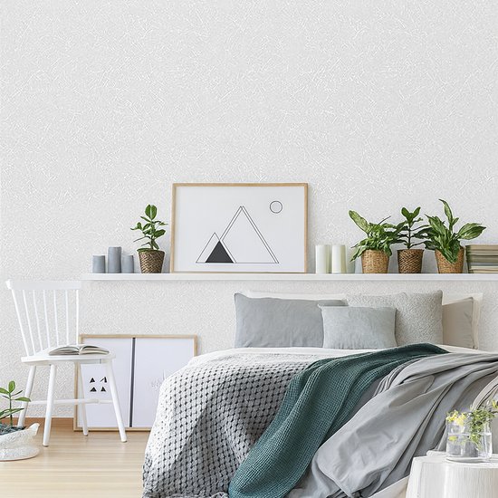 Papier peint autocollant Wallways - Décoration murale - Résistant à l'eau et à la chaleur - 60 cm x 10 m - White Frost