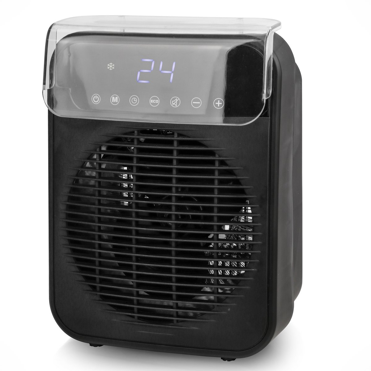 Emerio Ventilator Kachel - 2 temperatuur instellingen - Regelbare thermostaat - Digitaal Display - Timer - 20 m² - IP21 - FH-215085.1 Zwart