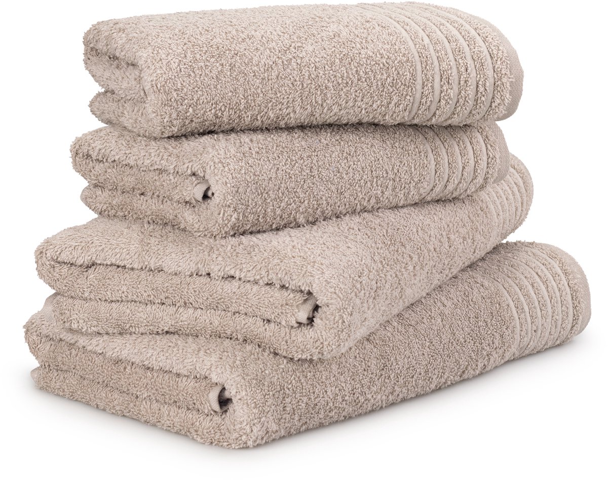 MÖVE Handdoekenset - set van 4 - 100% katoen - zacht, absorberend & huidvriendelijk - badkamer set - gemaakt in Duitsland - New Classic 2x 50x100cm + 2x 67x140cm