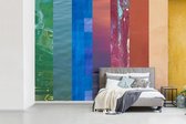 Behang - Fotobehang Regenboog gemaakt van foto's - Breedte 360 cm x hoogte 240 cm