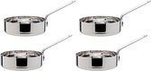 Cosy en Trendy Mini Pan - Zilver - D12cm - Inox - (set van 4) en Yourkitchen E-kookboek