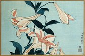 JUNIQE - Poster met kunststof lijst Hokusai - Trumpet Lilies -30x45