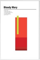 JUNIQE - Poster met kunststof lijst Bloody Mary - minimalistisch