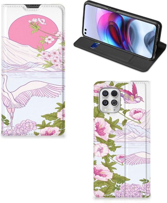 Book Style Case Motorola Moto G100 Smartphone Hoesje Bird Standing