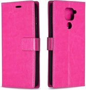 Voor Geschikt voor Xiaomi Redmi Note 9 5G Crazy Horse Textuur Horizontale Flip Lederen Case met Houder & Kaartsleuven & Portemonnee & Fotolijst (Roze)