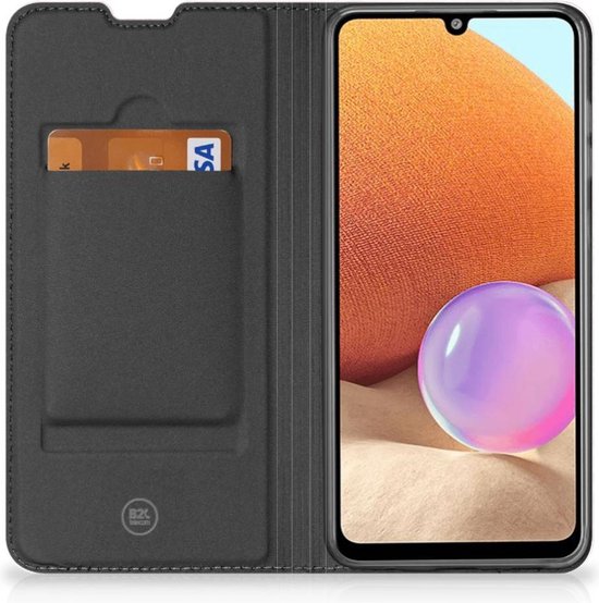 Flip Case Samsung Galaxy A32 5G Enterprise Editie Samsung A32 4G Smart Cover Marble Pink