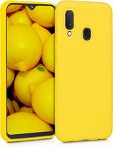 kwmobile telefoonhoesje voor Samsung Galaxy A20e - Hoesje voor smartphone - Back cover in stralend geel