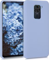 kwmobile telefoonhoesje voor Xiaomi Redmi Note 9 - Hoesje met siliconen coating - Smartphone case in mat lichtblauw