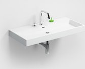 Clou Wash Me wastafel 90x42cm zonder plug Keramiek Wit