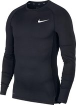 Nike Pro Shirt Lange Mouw Heren - Zwart | Maat: S